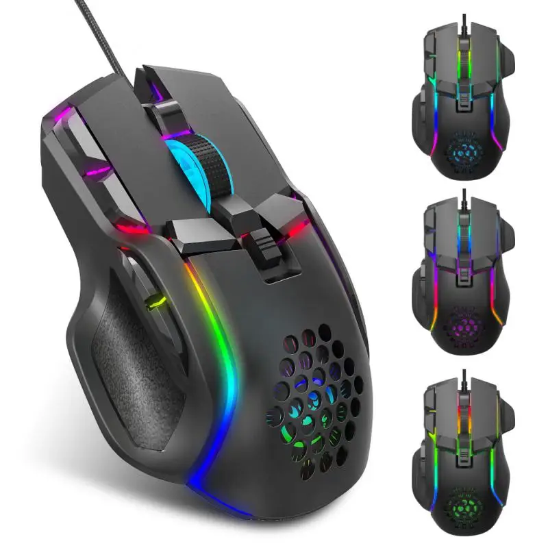 

Buttons 12800 DPI USB Gaming Mechanical Mouse RGB Backlit Computer Gamer Programmable Wired Mice For Laptop PC Desktop