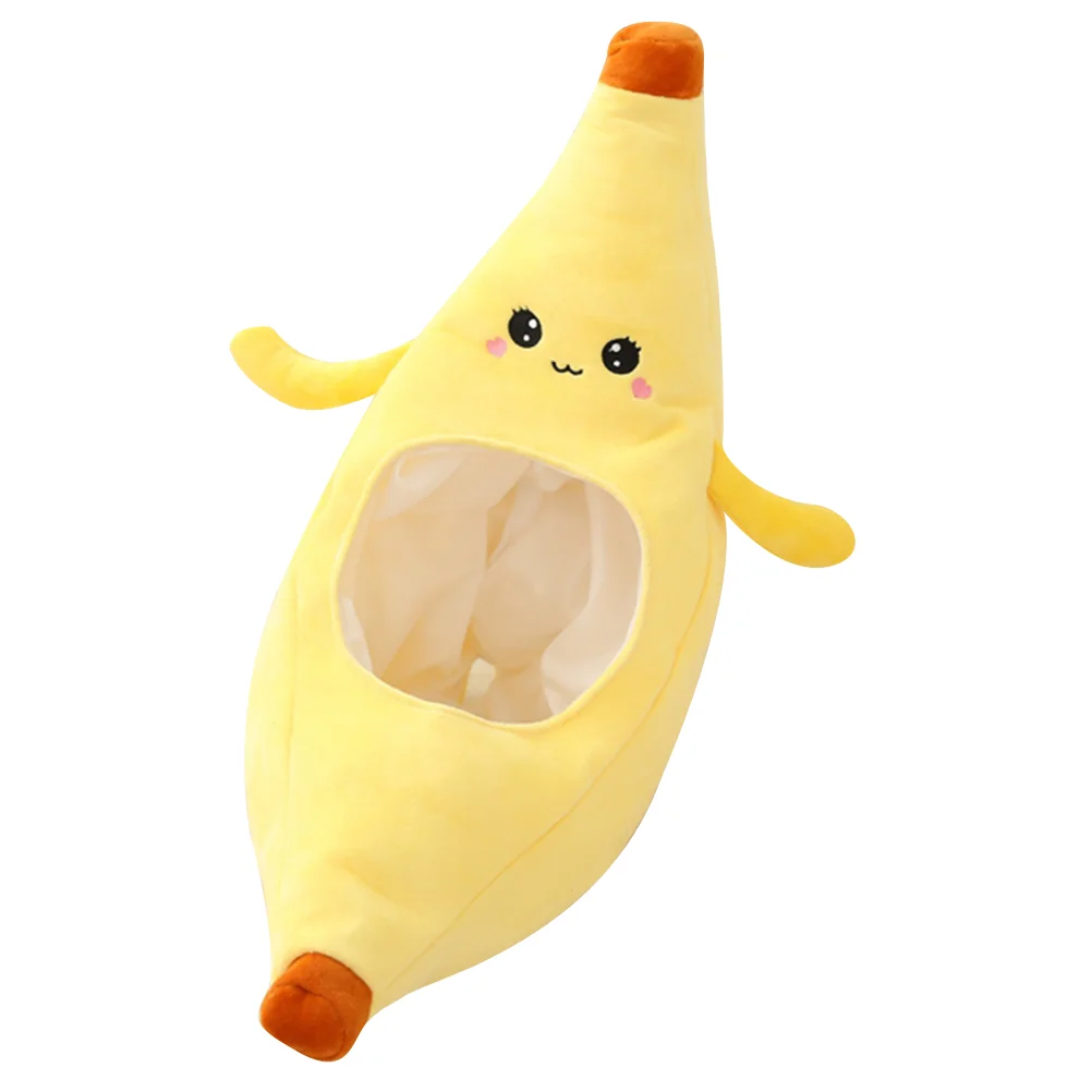 

Hat Party Banana Plush Costume Funny Novelty Fruit Cosplay Hats Headwear Cap Kids Crazy Day Headgear Dress Up Tropical Roleplay
