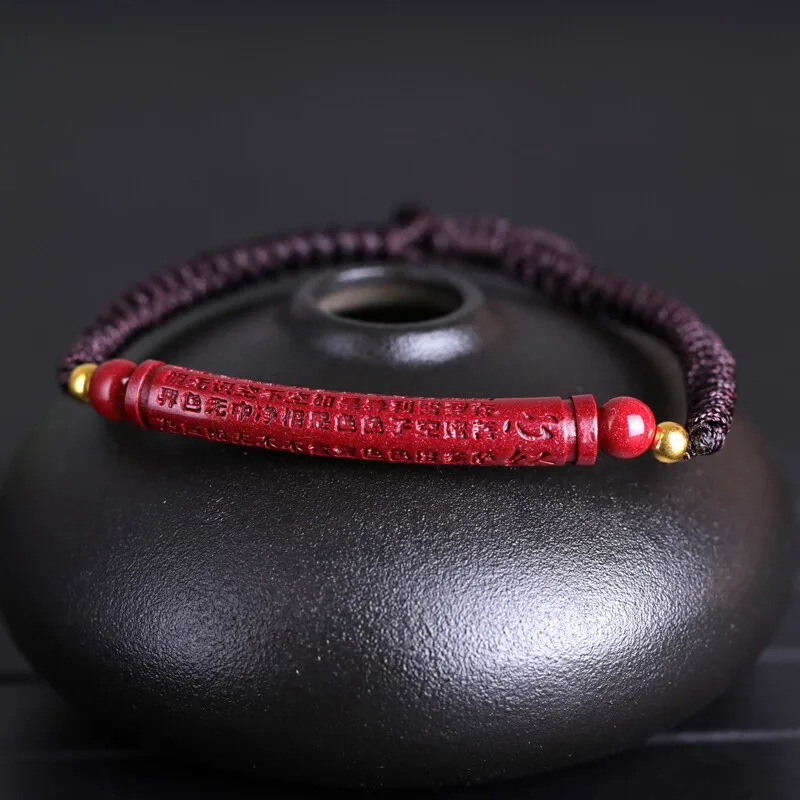 Vermilion Hand Sutra Sutra Sutra of Prajna Paramita  bangles for women   pulseras  crystal bracelet