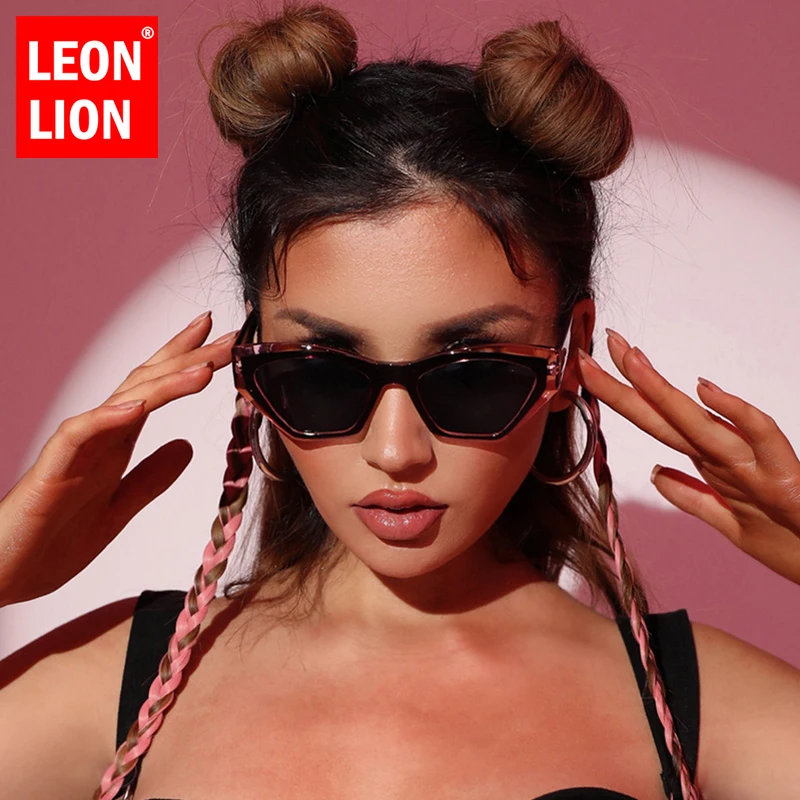 Купи LeonLion 2022 Cateye Sunglasses Women Luxury Brand Eyewear Women/Men Designer Glasses For Women Retro Gafas De Sol Mujer UV400 за 234 рублей в магазине AliExpress