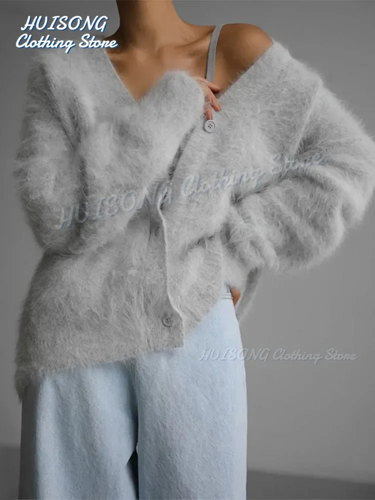 Женский трикотажный кардиган из плотной кашемировой шерсти