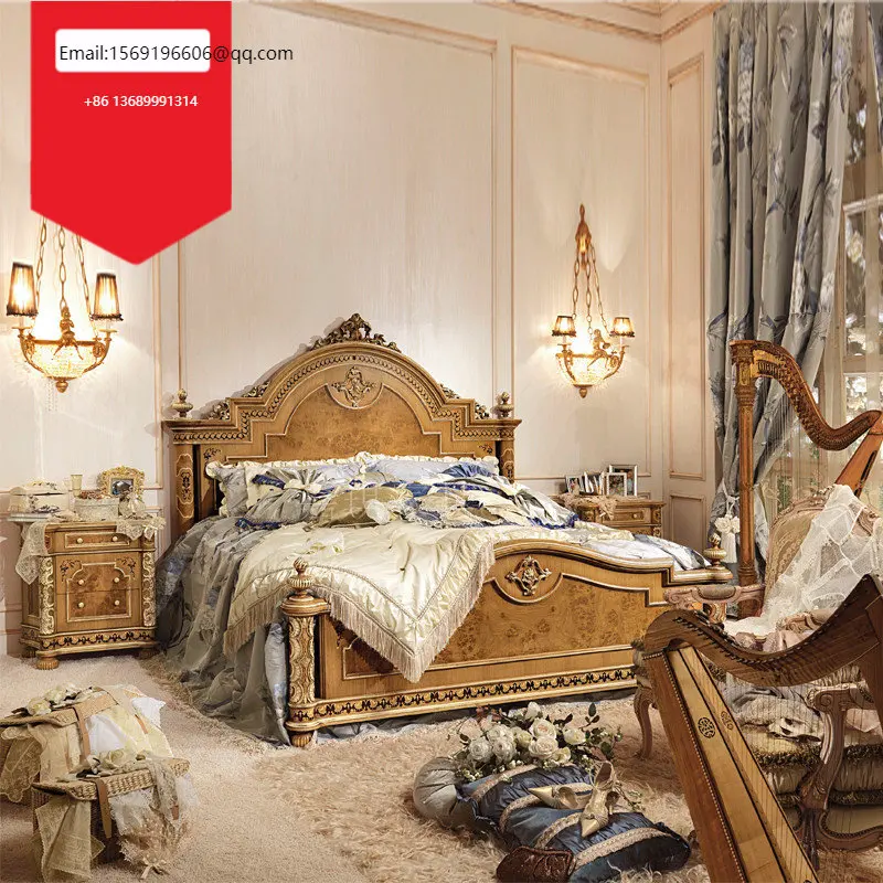 

Сделанная на заказ кровать из массива дерева в американском стиле, европейская роскошная двойная Свадебная кровать, кровать 1,8 м