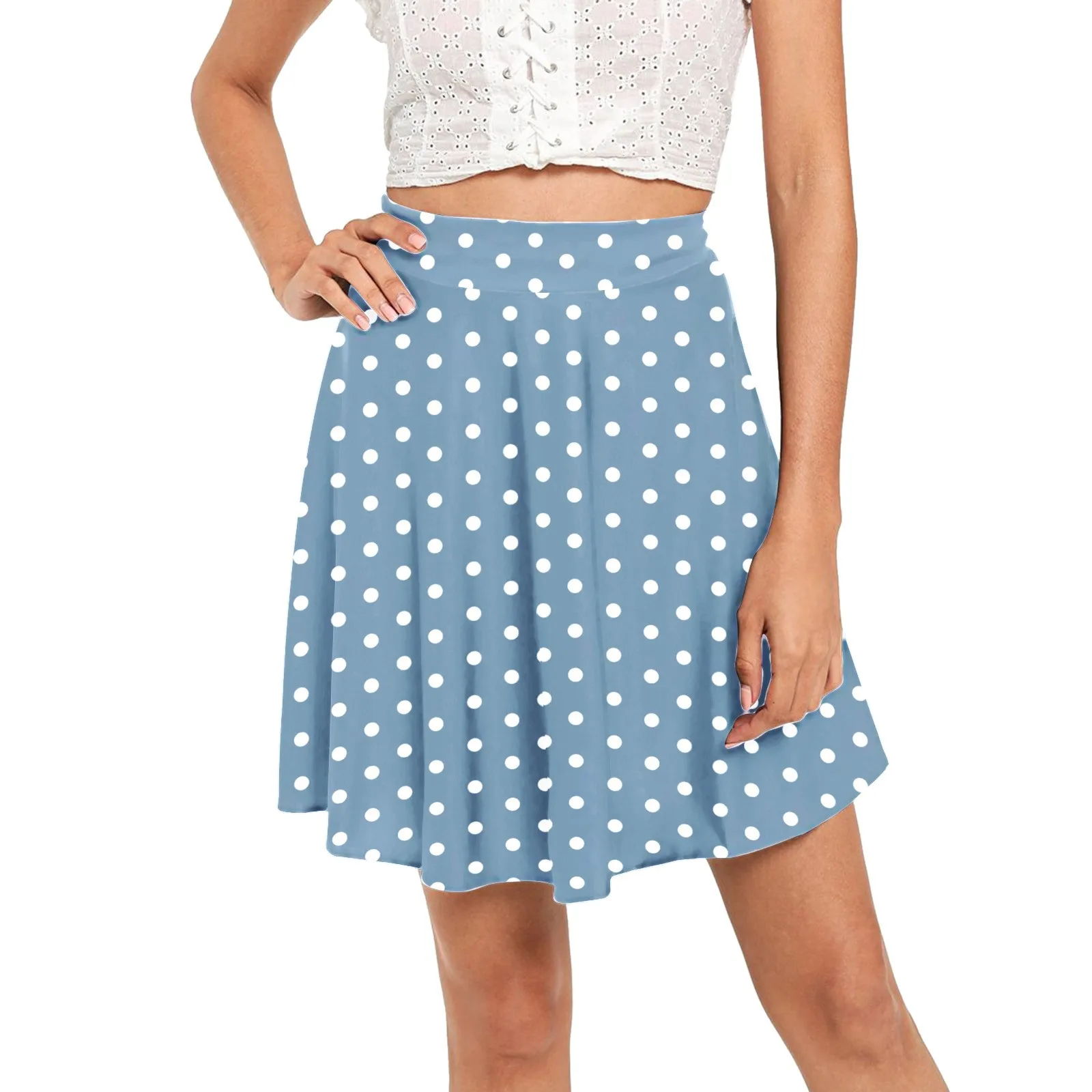 Женская спортивная танцевальная юбка для фитнеса в горошек теннисная бега