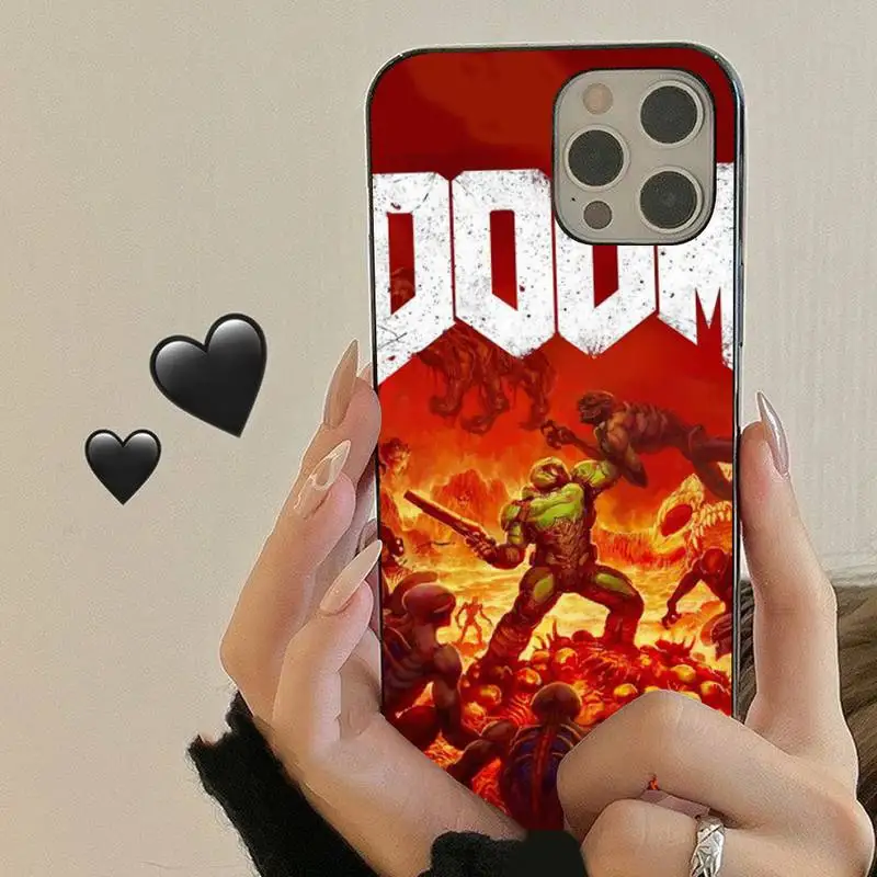 TOPLBPCS Doom Game Phone Case for iPhone 11 12 13 Mini Pro Max 8 7 6 6S Plus X 5 SE 2020 XR XS Funda Case