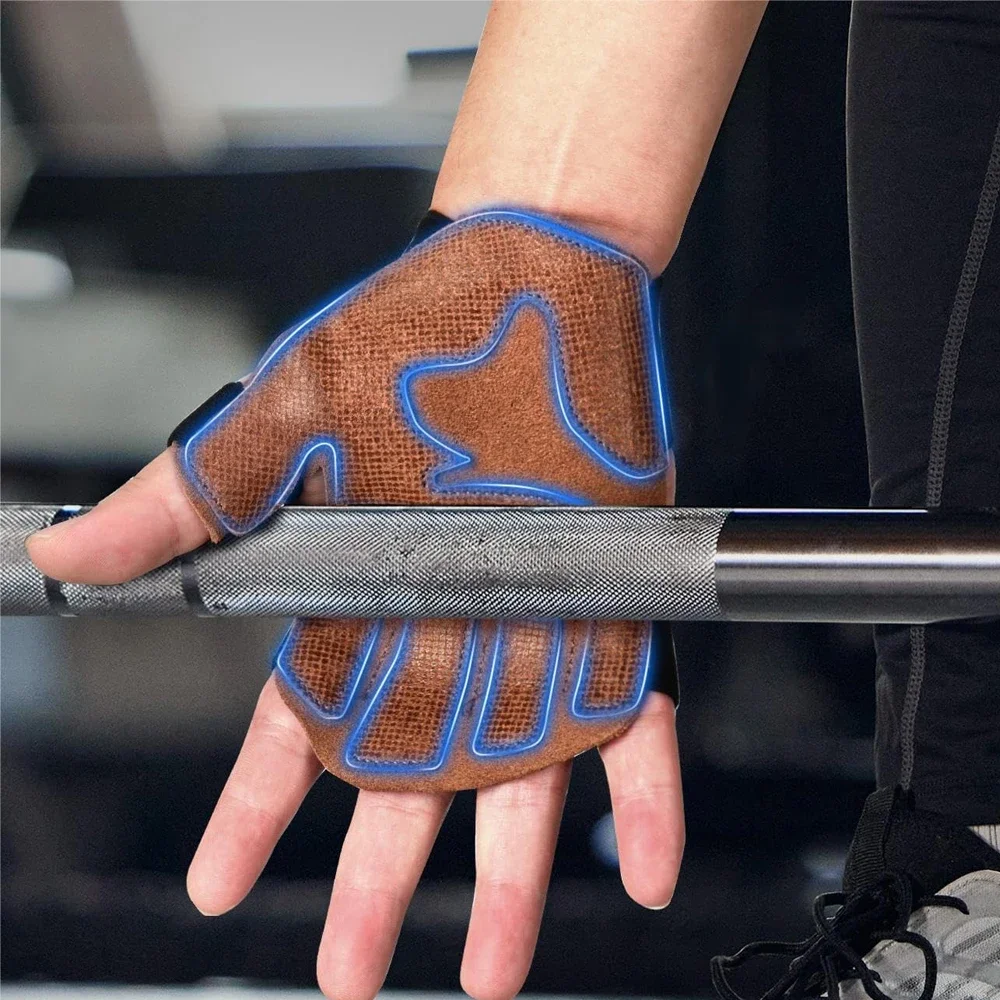 1 пара спортивных перчаток для тяжелой атлетики со встроенными бинтами на