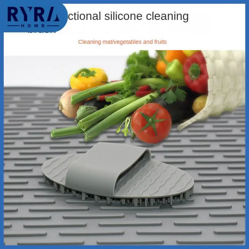 

Pot Brush Reusable Kitchen Food Grade Drain Pad Brush Set Multifunctional Non-slip Brush Cleaning Brush Dishwashing Brush