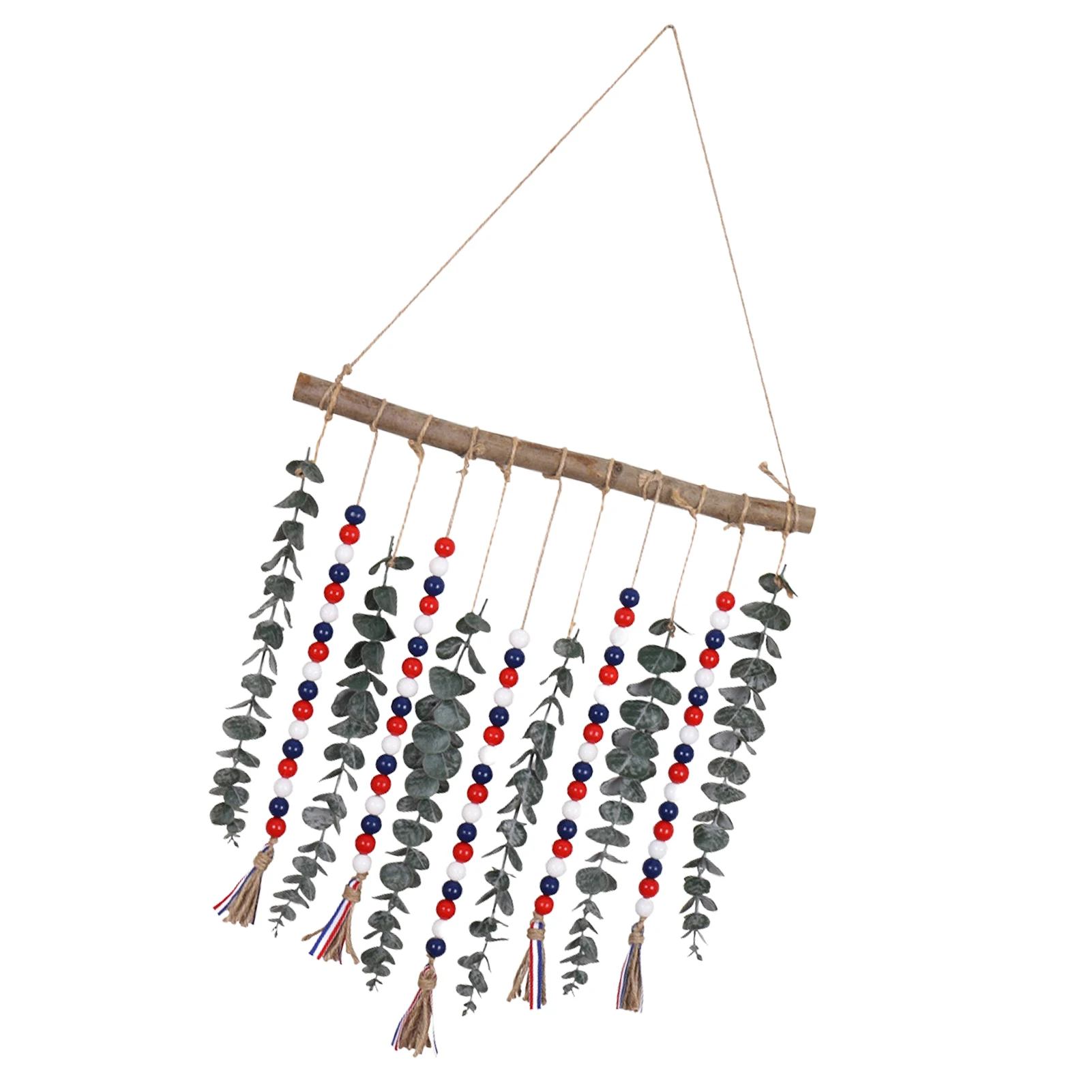 

4th Of July Wood Bead Tassel Wall Hangings 4th Of July Wood Bead Tassel Wall Hangings Independence Day Patriotic Prayer Boho