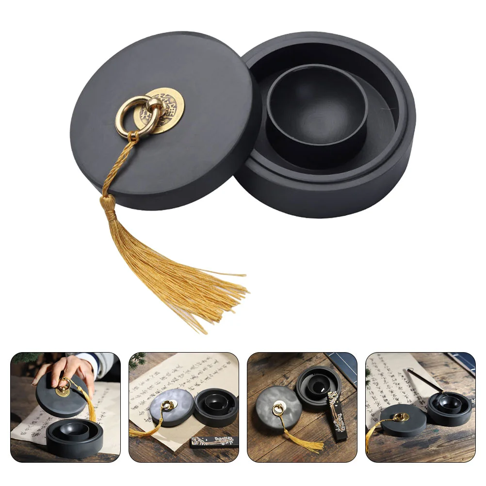 

Preserve Inkslab Covered Chinese Inkslab with Lid for Drawing