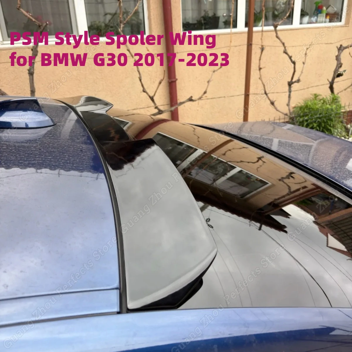 Фото Задний спойлер PSM Style для BMW 5 серии G30 520i 530i 540i M550i M550d 2017-2023, накладка на крышу, тюнинг-комплект №1