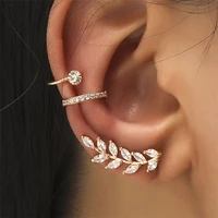 wukalo cartilage conch fake without piercing cuff earring earcuff wrap rock earring cuff no piercing women crystal clip earrings