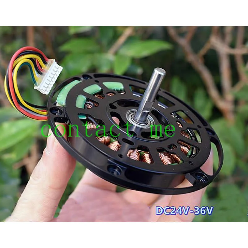 

High-efficiency ultra-thin NdFeB strong disk-type flat brushless motor DC24V-36V inductive band Hall