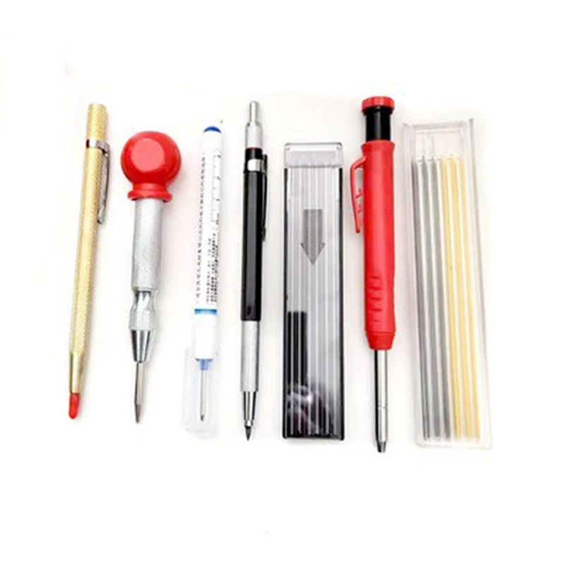 

Automatic Center Punching Pen Deep Hole Pencil Lead Ceramic Tile Marker Woodworking Tool