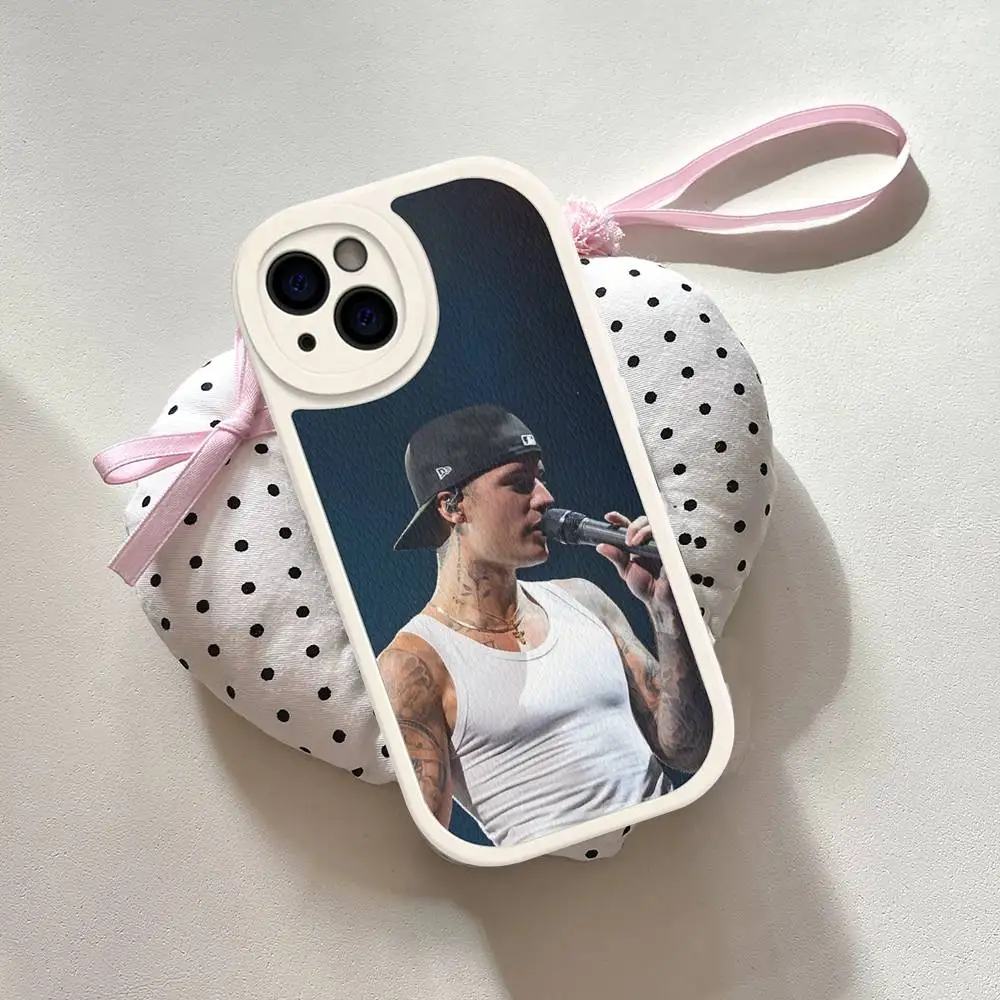 Фото Кожаный чехол для телефона Singer USA J-Justin Bieber для iPhone 16, 15, 14, 16E, 13, 12, 11 Pro Max Plus №3