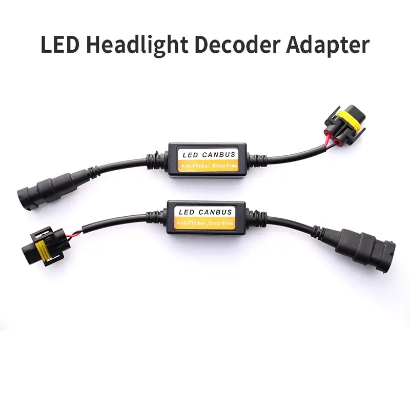 

H8/H11 LED декодер фары адаптер Canbus Анти-Мерцание жгут лампочек резистор декодер Предупреждение ошибка подавление светодиодных фар