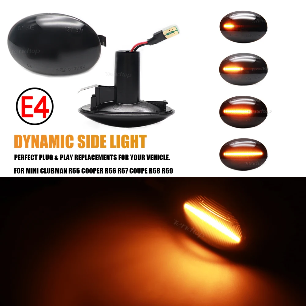 Мигающий боковой габаритный фонарь для MINI Cooper R55 R56 R57 R58 R59 CL-R56-LSM-SM Динамический