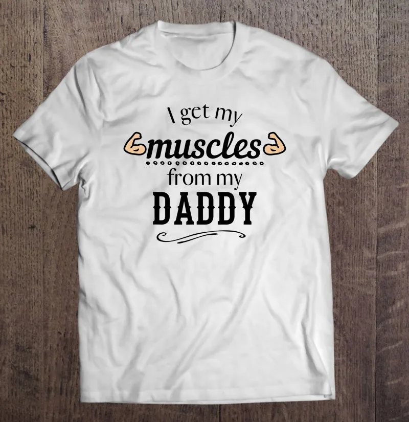 

Забавные мужские футболки с надписью «I Get My Muscle», Забавные футболки с подтягивающим грузом, подарок для папы, Мужская футболка, хлопковая ка...