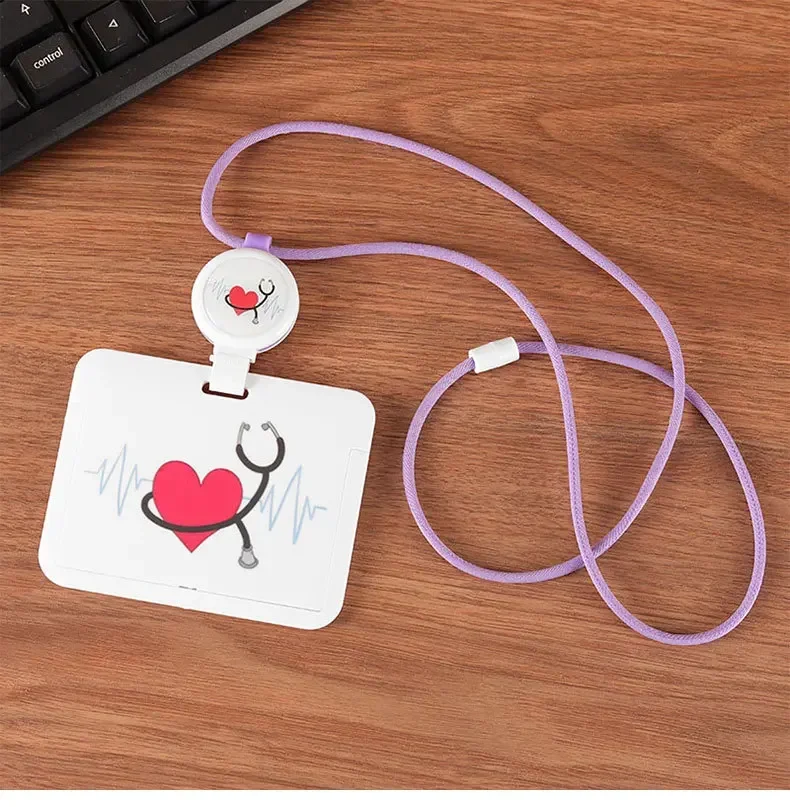 

Картахолдер для медработников с выдвижной катушкой