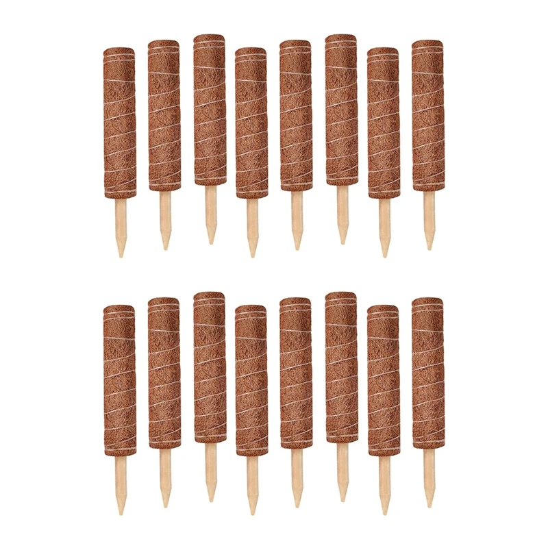 16PCS Gardening Plant Support Connecting Coir Totem Pole Vines Climbing Plant Support Stakes Connector Agriculture Tools