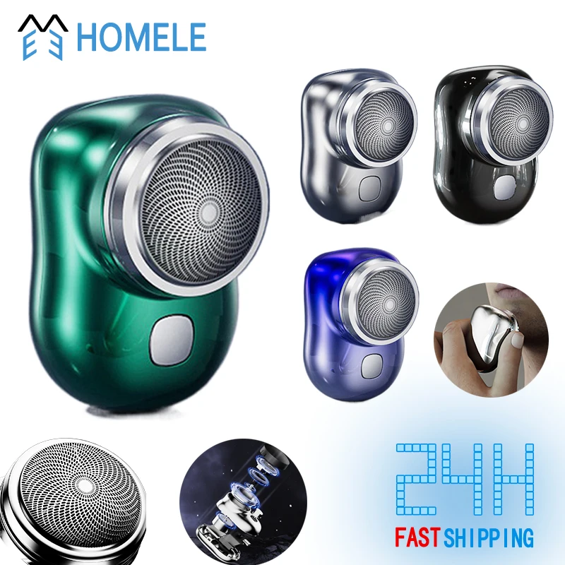 

Портативная электробритва, маленький современный многофункциональный автоматический водонепроницаемый дорожный мини-нож для бороды с плавающей головкой