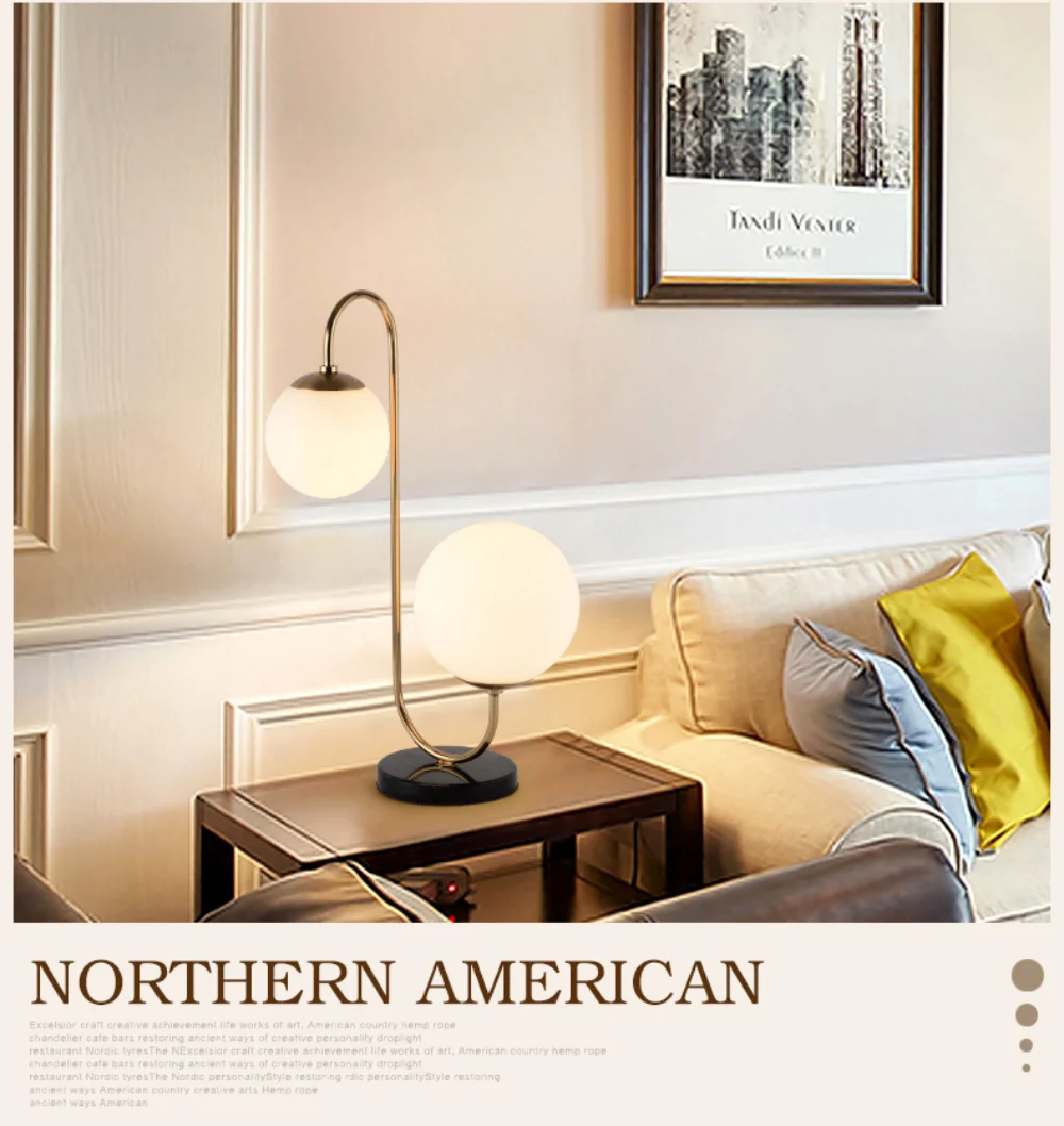 

Скандинавская Светодиодная настольная лампа, золотой креативный современный Настольный светильник для чтения, декоративные прикроватные ...