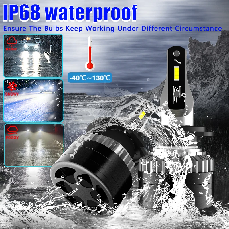 Carsnake H4 H1 H7 Faray Лампы для фар автомобилей 50 Вт 3570 лм 6000CSP H8 H11 Противотуманные фары 12