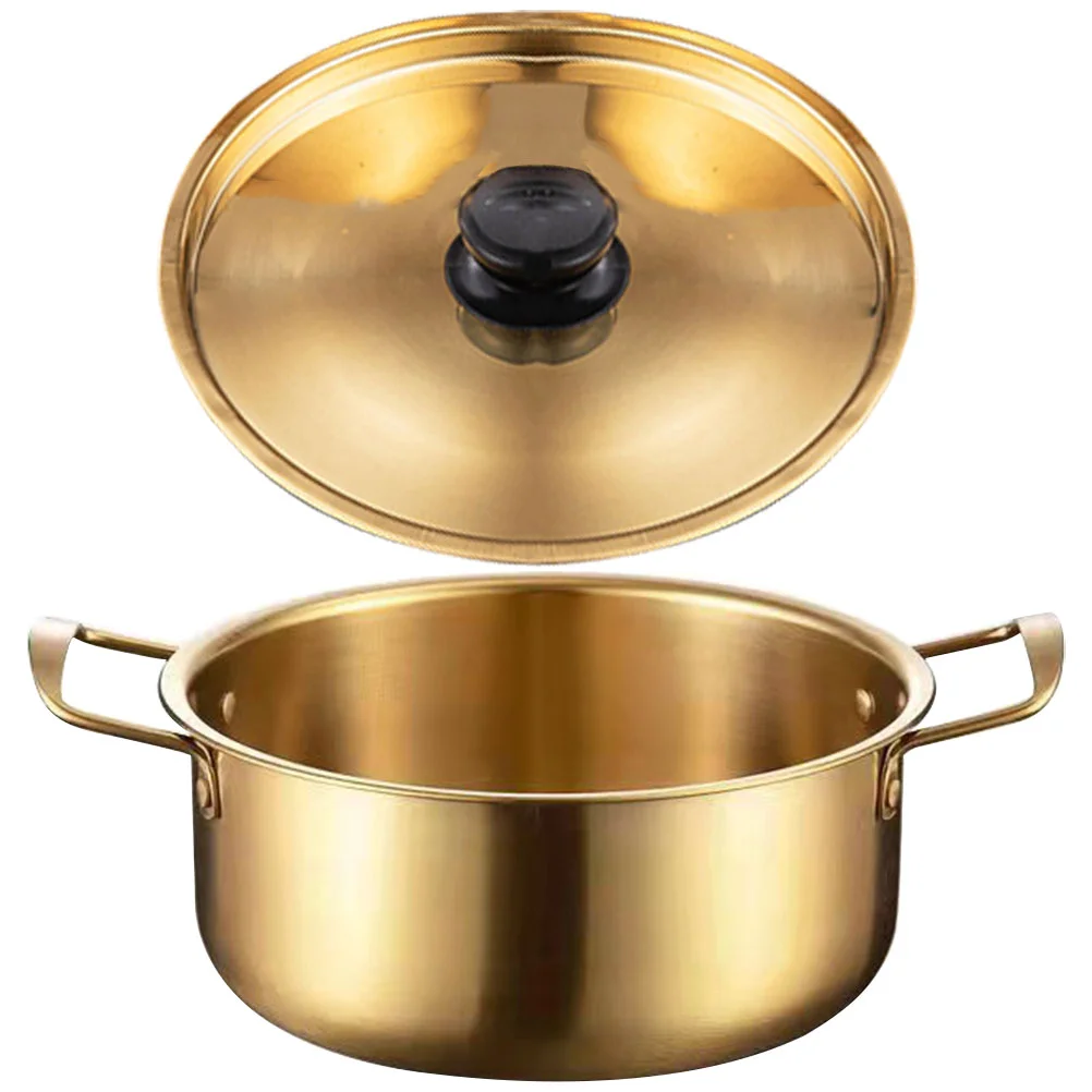 

Ramen Pot Lid Korean Noodle Bowl Kettle Stainless Steel Stock Soup Pan Big Cooking Saucepan Cauldron Instant