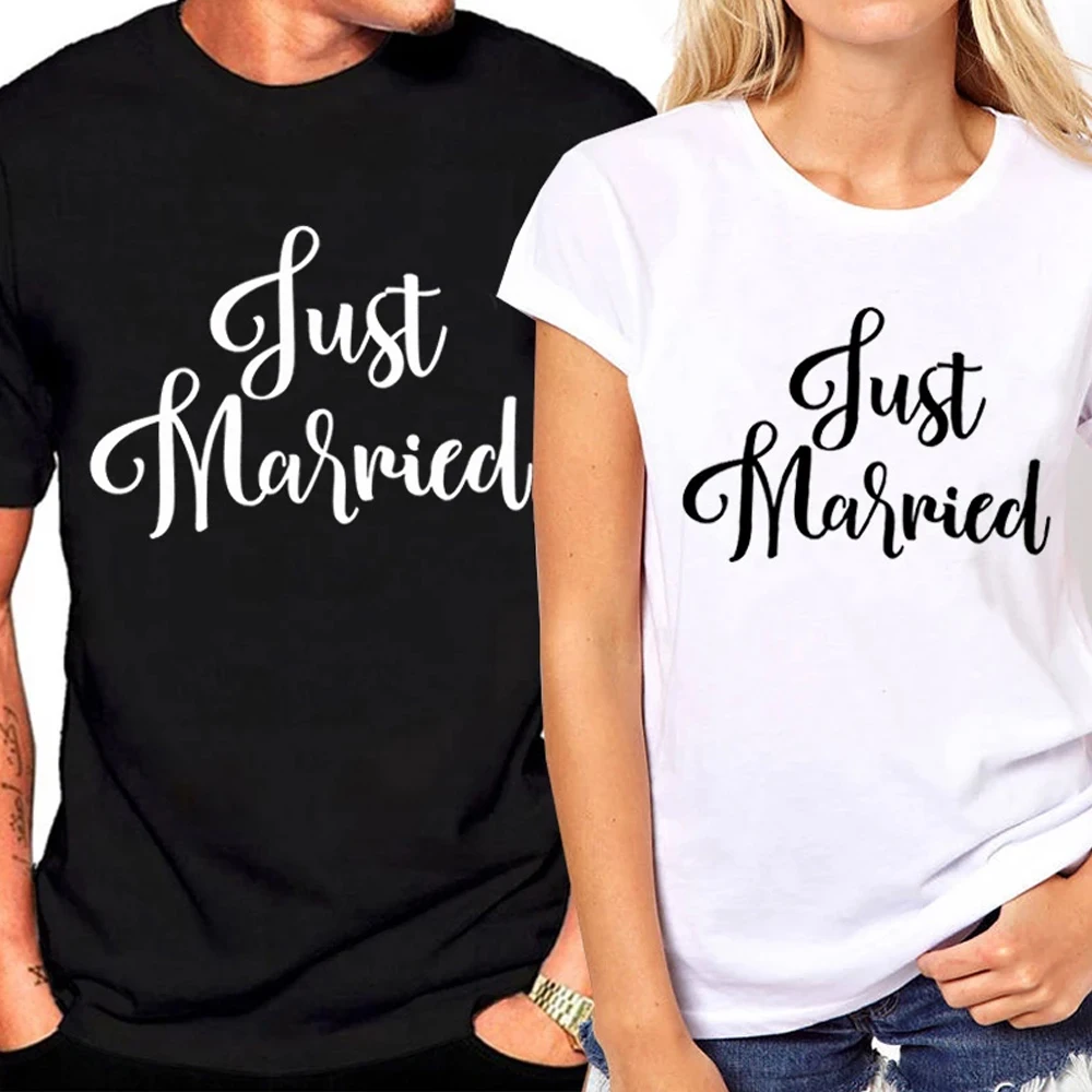 

Personalized Printing Couple T-shirt Holiday Classic Color Short Sleeve Summer Fashion Couple Clothes Women Men Funny Top Tees