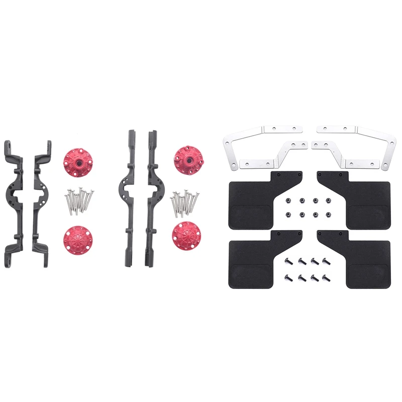 

Передняя и задняя сборка корпуса осей для Naughty Dragon Mn с передними и задними крыльями щитки от грязи для радиоуправляемого автомобиля MND90 1/12