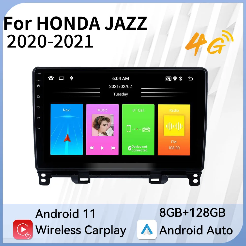 

Android Car Radio for HONDA JAZZ 2020-2021 2 DIN Stereo Player Auto Navigation GPS WIFI Multimedia Head Unit Autoradio Carplay