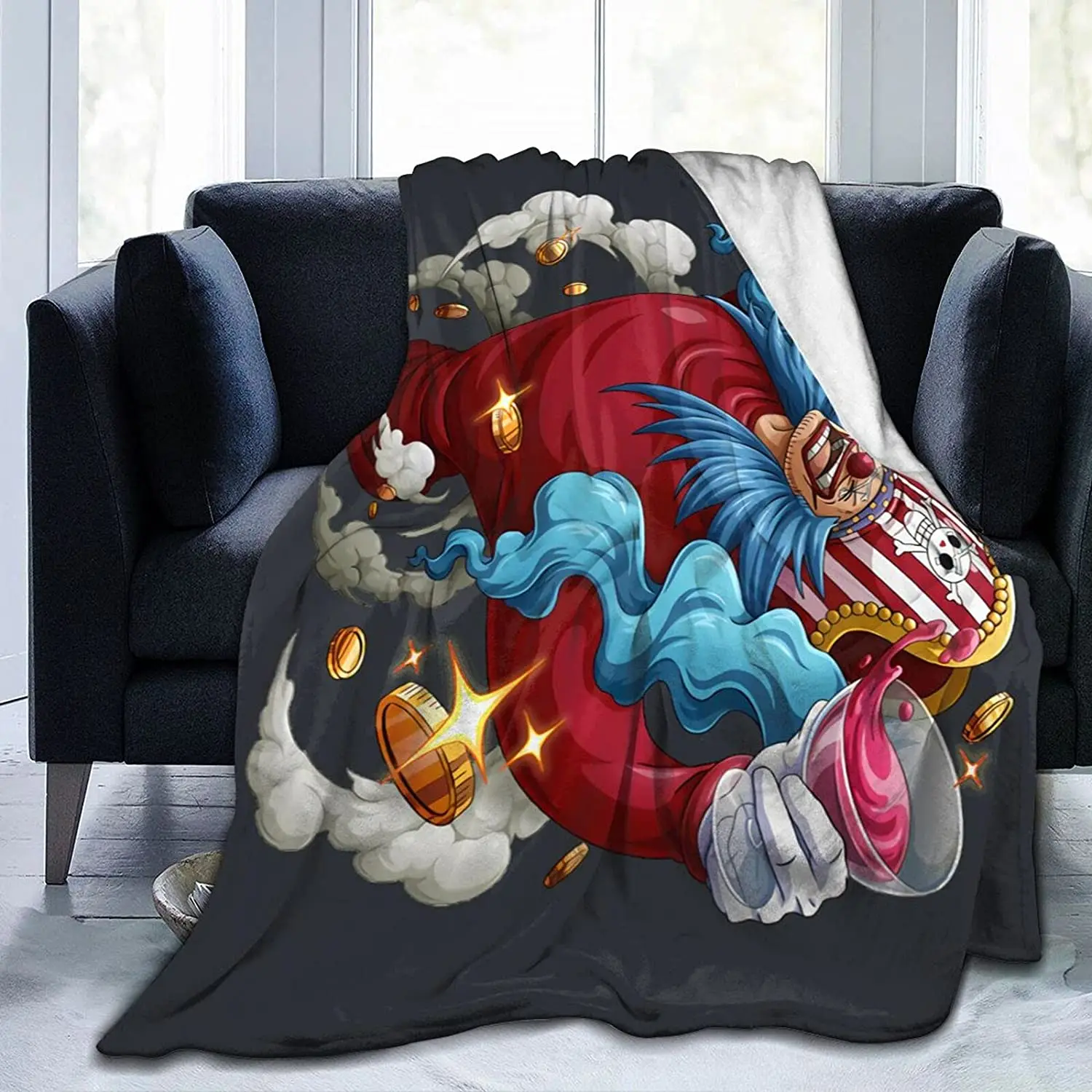 

Buggy The Star Clown Fluffy Soft and Comfortable Blanket, Anime Warm Embrace of Sympathy