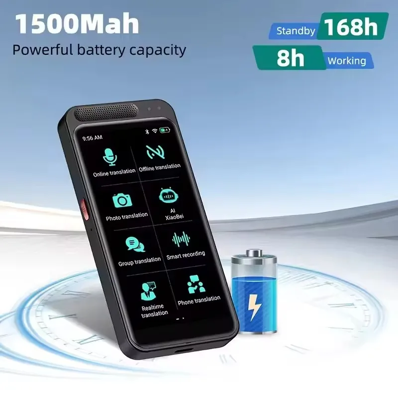 Фото Портативный умный голосовой переводчик Pocket Audio Z6 поддерживает 139 языков ​ ​ Сенсорный экран и функция перевода фотографий в реальном времени без подключения к интернету №3