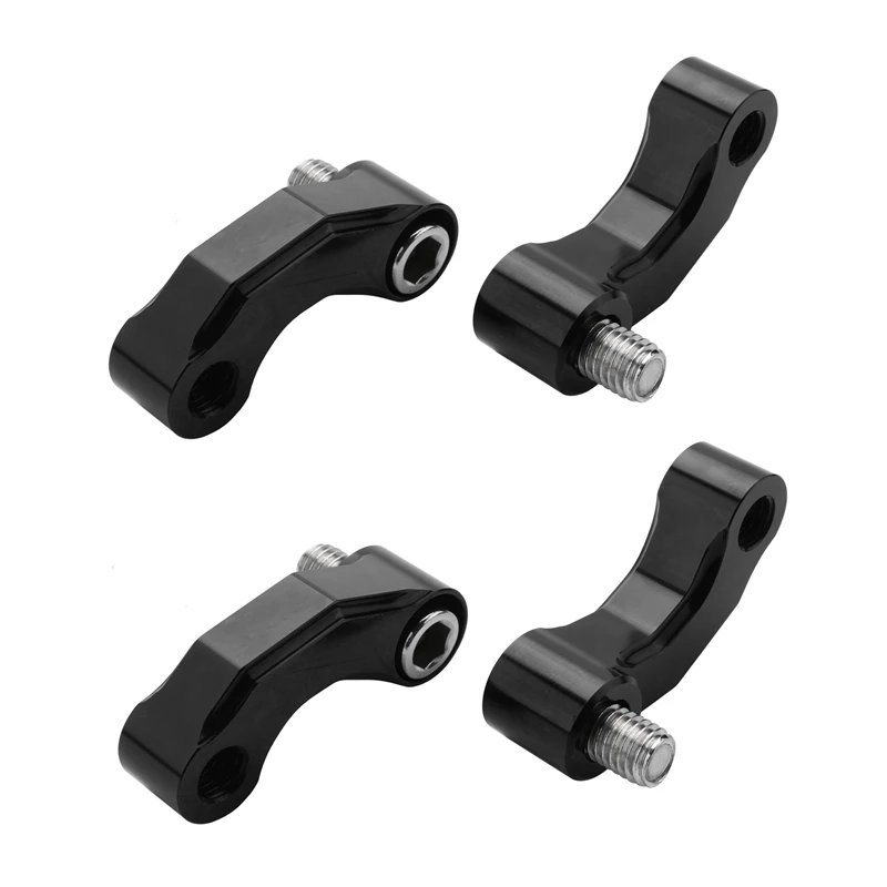 

4X Motorcycle Mirror Riser Extension Bracket Adapter For Bmw R1200gs Lc/Adv 13-18 R Ninet Cnc Aluminum Alloy Black