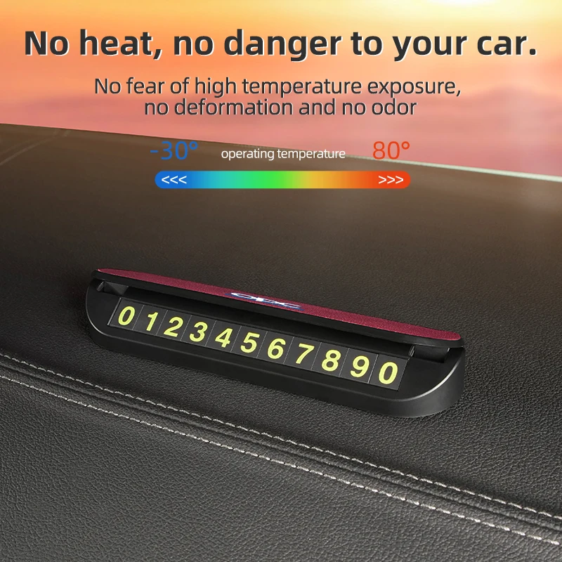 Автомобильная Временная планшетовая парковочная наклейка с номером телефона