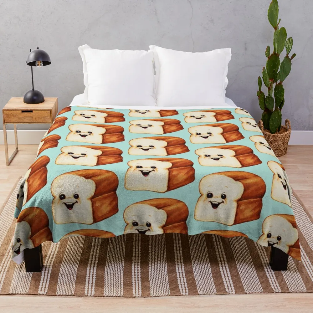 

Blanket Anime White Throw Blanket Travel Light Bread Throw Blankets