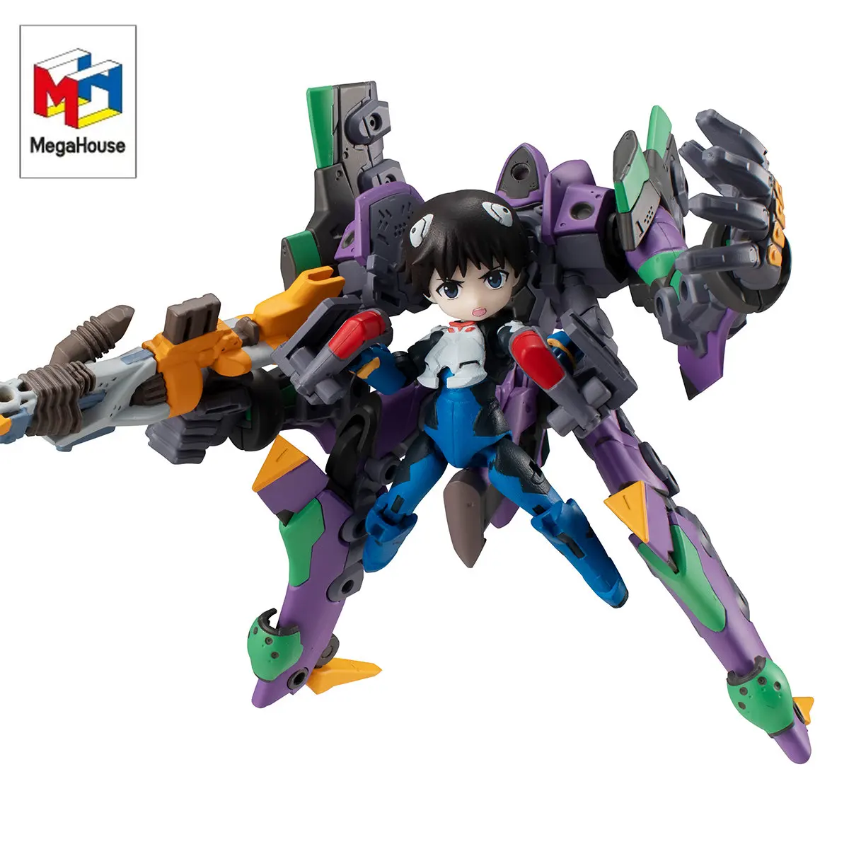 

MegaHouse MH DESKTOP ARMY EVA Shinji Ikari Unit-01 Official Genuine Figure Character Model Anime Toy Birthday Gift Action Doll