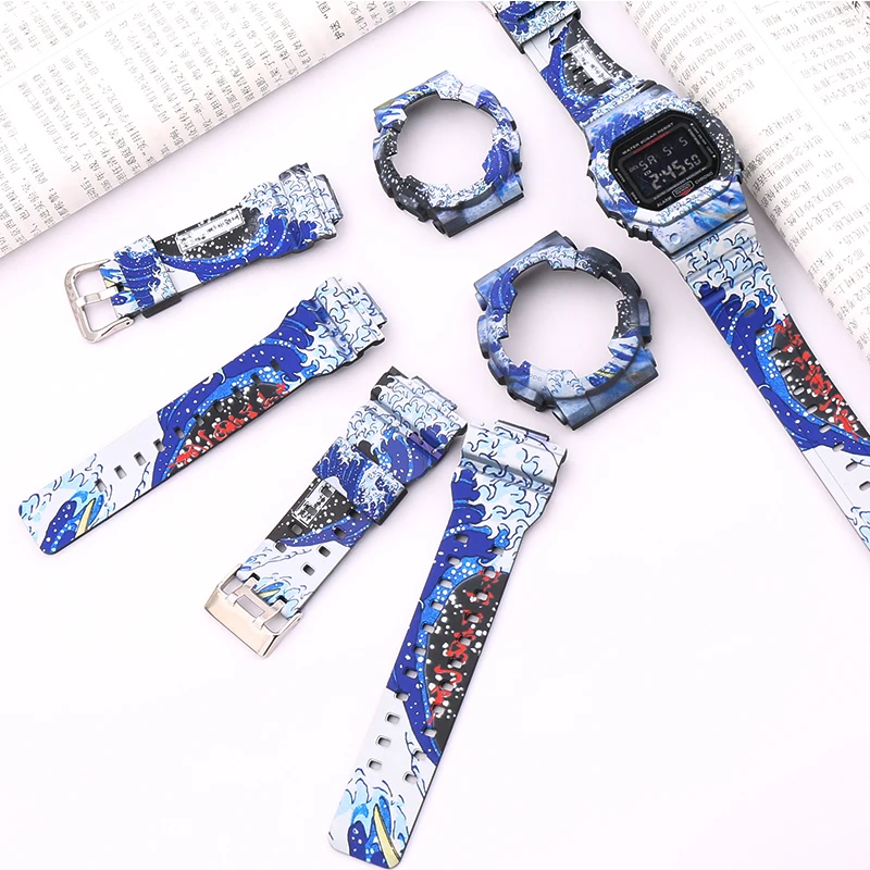 Watch Accessories Resin camo strap for Casio G-SHOCK GA110 BA110 GMA GA2100 DW5600 5610 16MM men and women watch strap