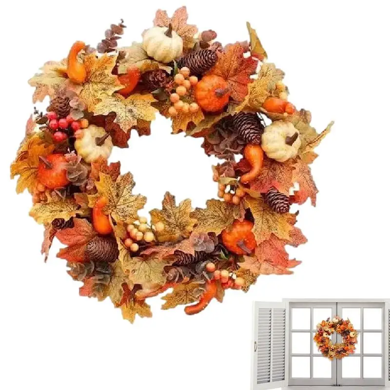 

Fall Wreaths For Front Door Fall Wreaths For Front Door Artificial Fall Door Wreath Colorful Decor For Kitchen Living Room Walls