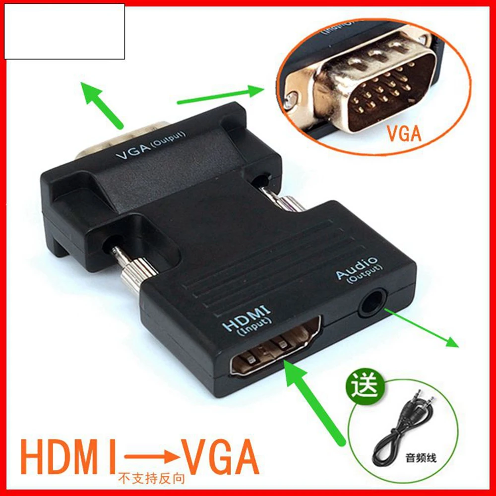 Позолоченный преобразователь HDMI/VGA сетевая приставка компьютерный монитор