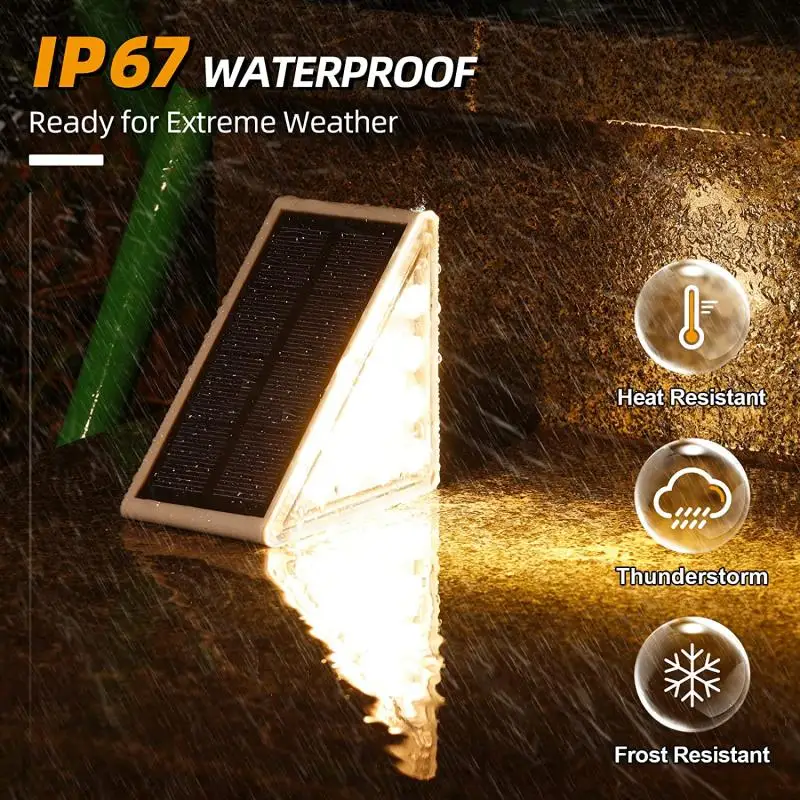 

Stair Led Solar Lamp Ip67 Waterproof Outdoor Garden Light Pathway Yard Patio Steps Fence Lamps Garden Decor Outdoor Solar Lights