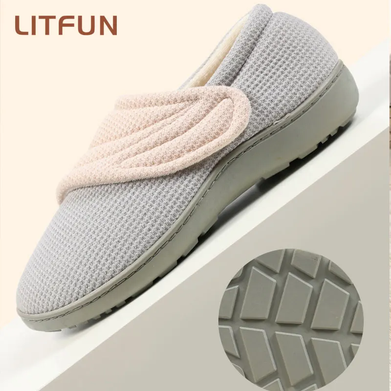 

Litfun Plush Care Women Slippers New Four-season Soft Maternity Non-slip Home Slippers Indoor Warm Breathable Cloud Slipper 2023