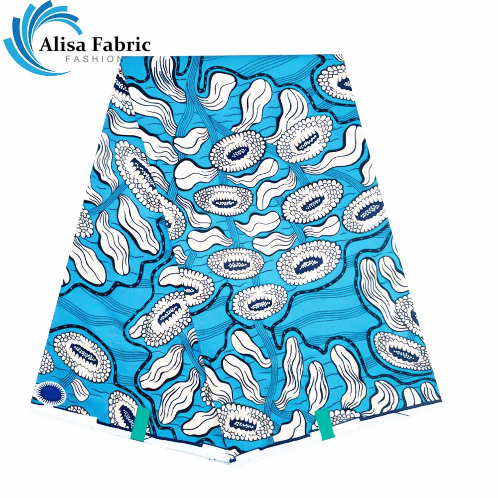 Настоящая оригинальная восковая ткань Анкара супер африканская с блочным