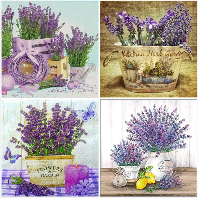 

Diamond Painting Lavender Flower Diamond Embroidery Rhinestone Mosaic Art Handmade Cross Stitch Home Decor