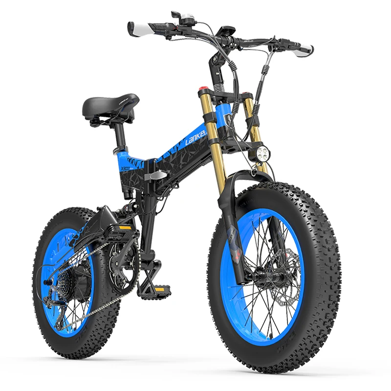 

HEZZO EU/UK/US Warehouse Fat Tire Bike 20 Inch Folding 48v 17.5ah Lithium Battery Ebike 1000w Electric Bicycle