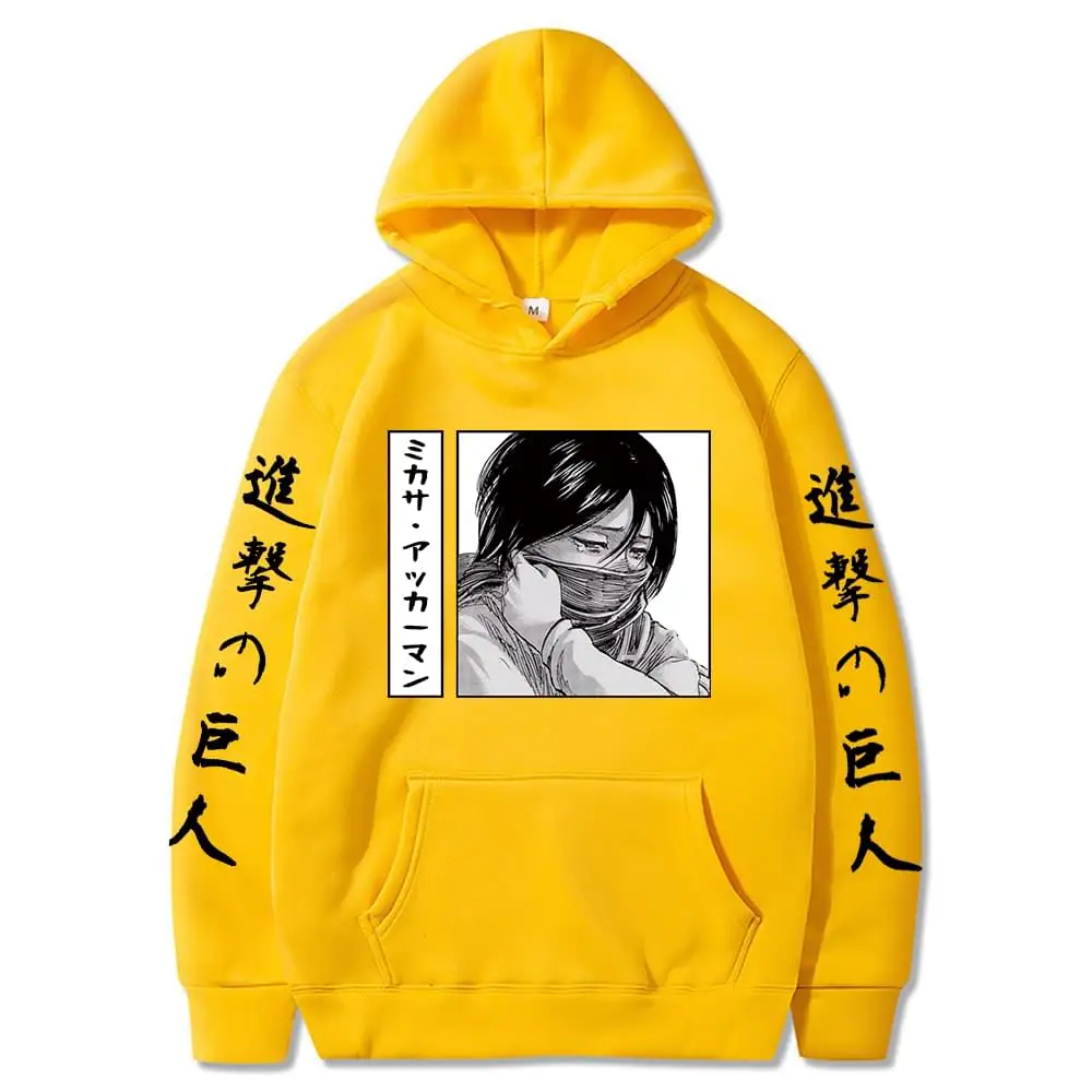 

Boy girls Japan Anime Hoodie Attack on Titan Cosplay Sweatshirt Men Women Mikasa Ackerman Printed Long Sleeve Casual Pullovers