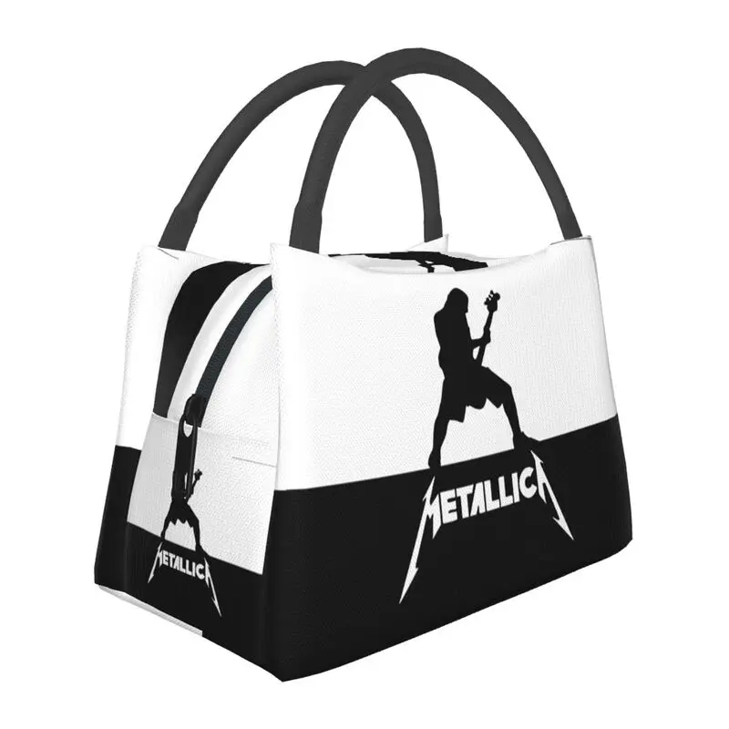 

Rock Roll Metallicas Insulated Lunch Bag for Women Portable Heavy Metal Music Cooler Thermal Lunch Tote Work Picnic