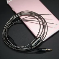1 2m with mic diy earphone cable high quality replacement cable wire for repair upgrade headphones earphone with mic