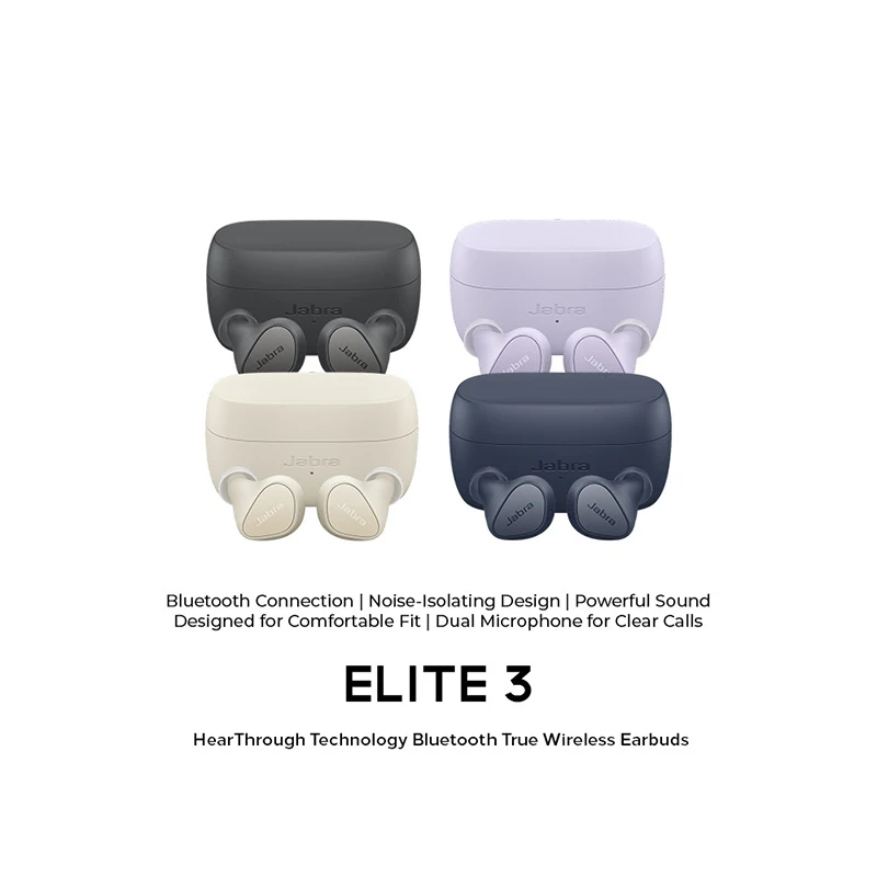 

Беспроводные Bluetooth-наушники Jabra Elite 3 с шумоподавлением и микрофоном