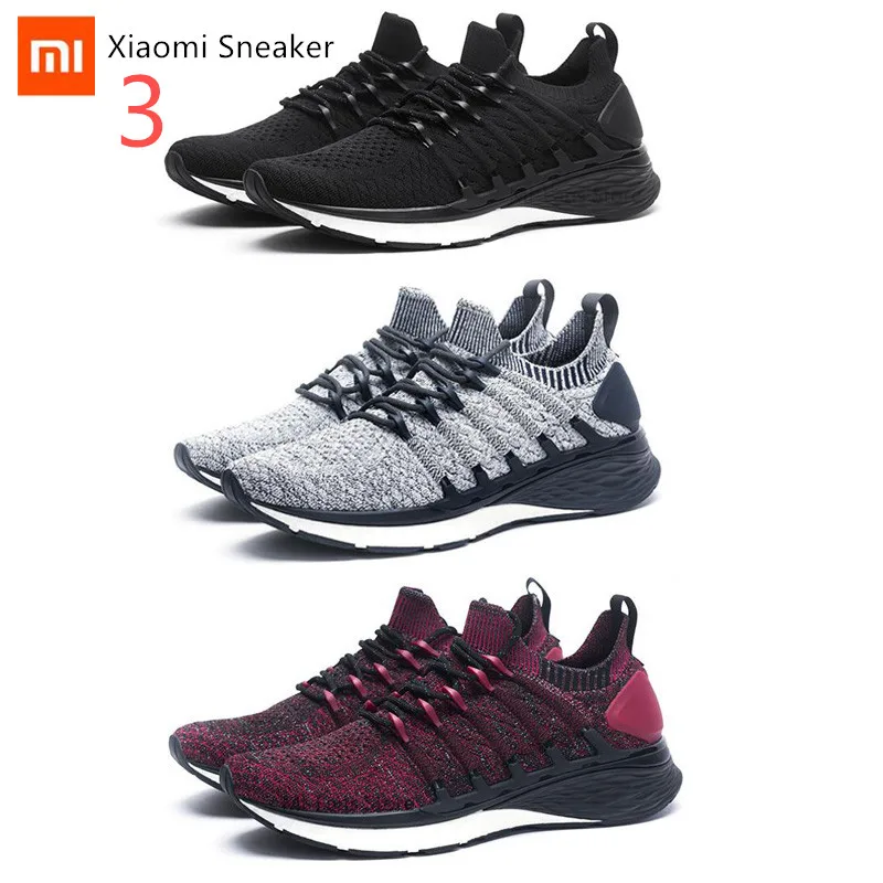 

2020 XiaoMi Mijia Xiaomi Shoes 3 3th, мужские спортивные кроссовки, удобные, дышащие, светильник, умная обувь, для спорта на открытом воздухе, Goodyear Rubber