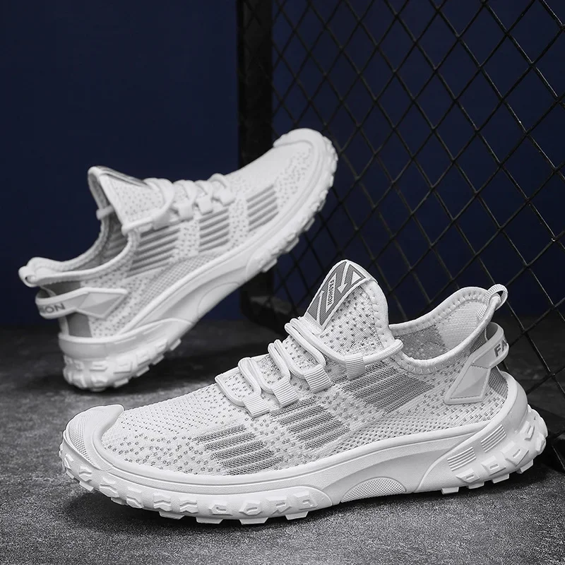 Новинка лета 2024 мужская обувь дышащие тонкие вязаные повседневные кроссовки