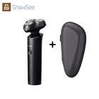 Триммер для сухой и влажной бороды Showsee, бритва, триммер для бороды для мужчин, портативная перезаряжаемая моющаяся машинка для бритья